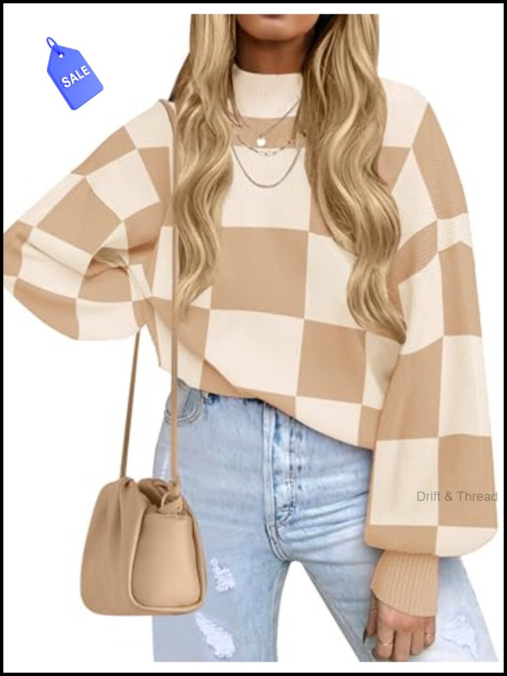 Oversized Turtleneck Knit Pullover Sweater Batwing Sleeve Fall Winter